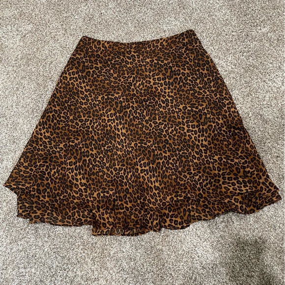 George Brown Leopard High Low Skirt Ruffle - Picture 4 of 4